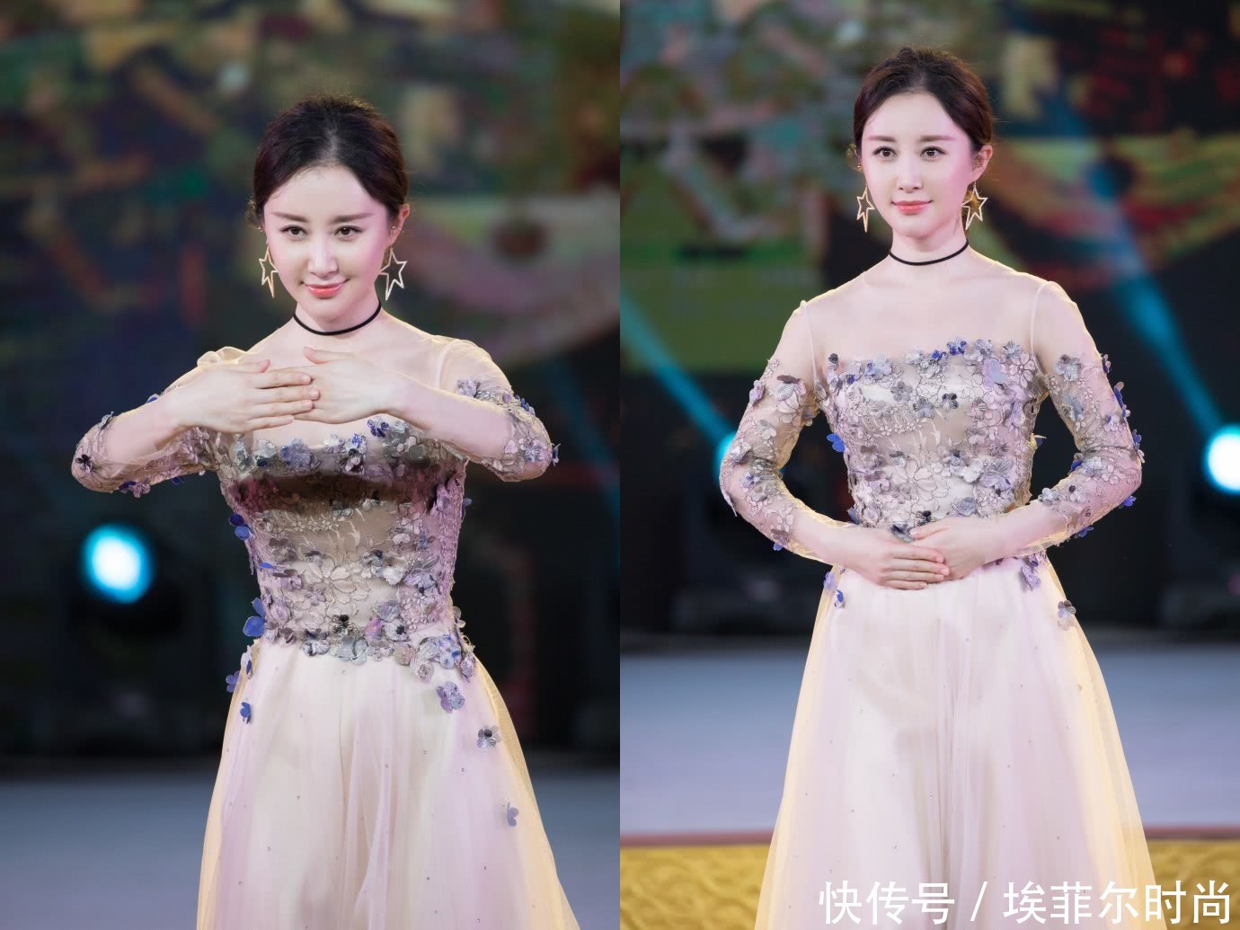 舒畅难得性感一回,穿深V礼服亮相,网友:女神露一点不要紧!