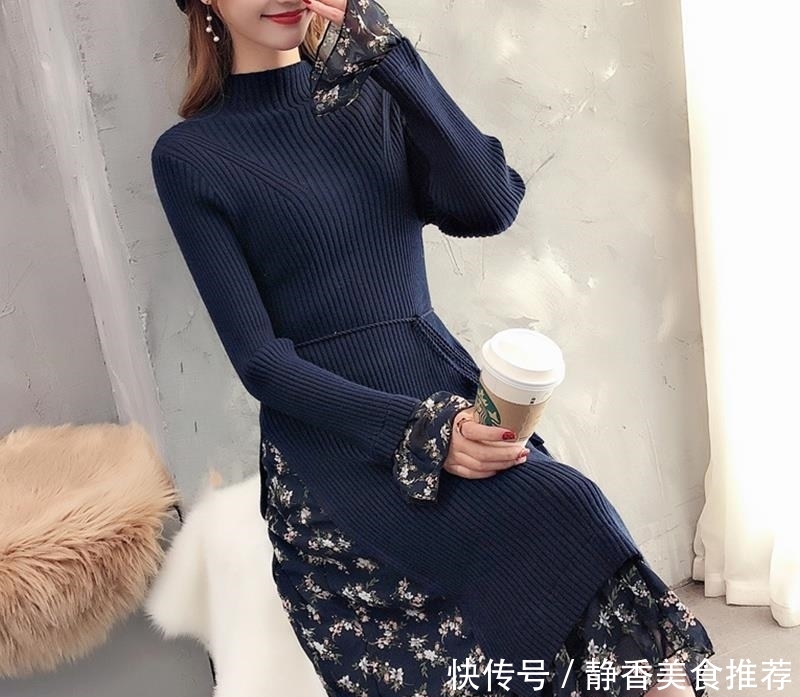  『气质』逛街这样穿：毛衣裙 羽绒服！洋气保暖不显臃肿，迷倒一片