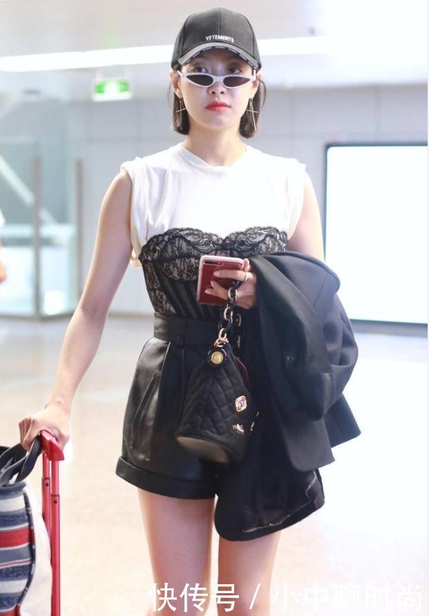 宋茜也太会搭了,在低领衣里配打底衫也敢出门,这腿给跪了!!