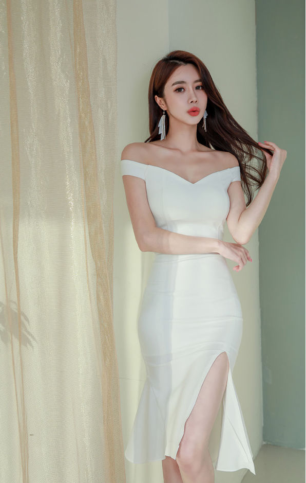 圣洁洛克蒂迪开衩白雪礼裙