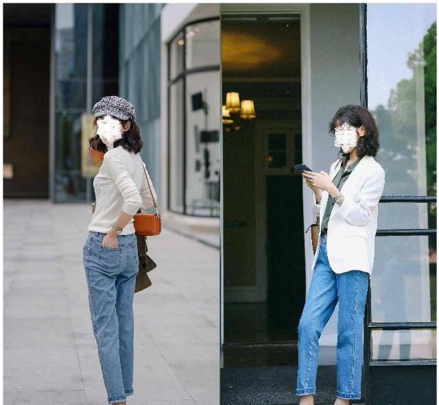  「适合」牛仔裤子的显高穿搭方法，好搭还显瘦，那样穿就没错