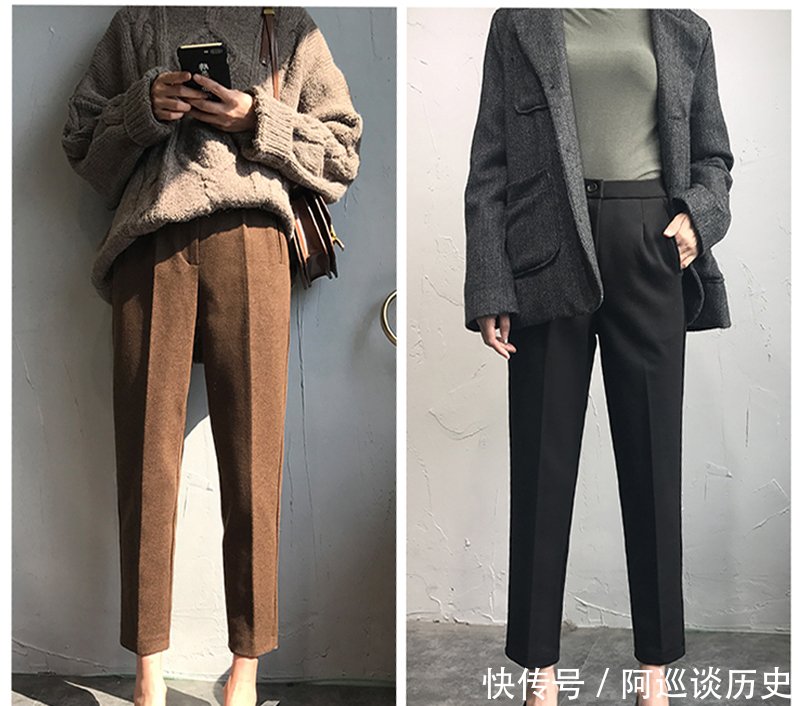  『复古』街头潮女们冬装又搭配出一道风景线，各款大衣阔腿裤这样搭配美美的