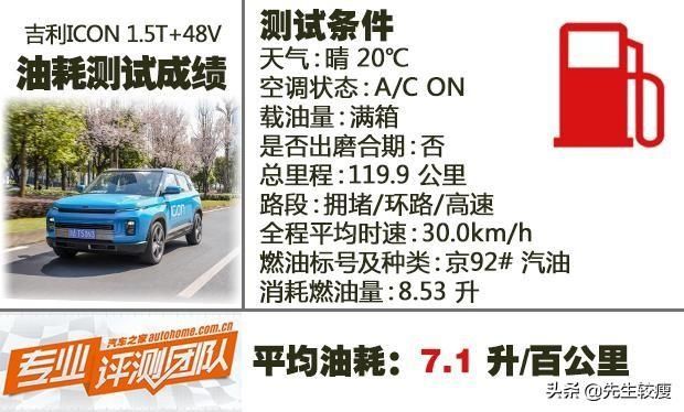 『吉利』对不起,我是燃油车 测试吉利ICON 300T