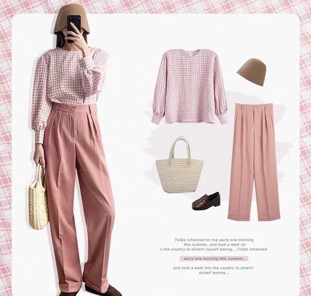  气质@经典格子的搭配合集，少女气质超减龄，用简单几步完成时尚任务