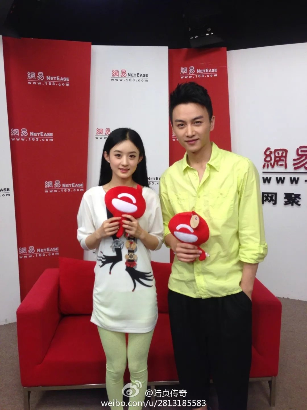 陈晓微博关注赵丽颖吗