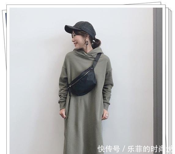 针织连衣@军绿色连衣裙完全不挑人！24种日系穿搭示范，放心享受春季时尚感