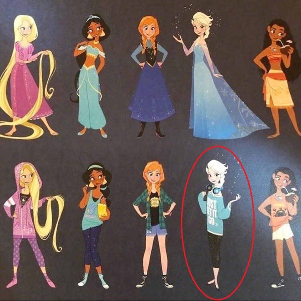 迪士尼公主穿越到现代，白雪公主裤子太丑，花木兰龙纹夹克最抢眼