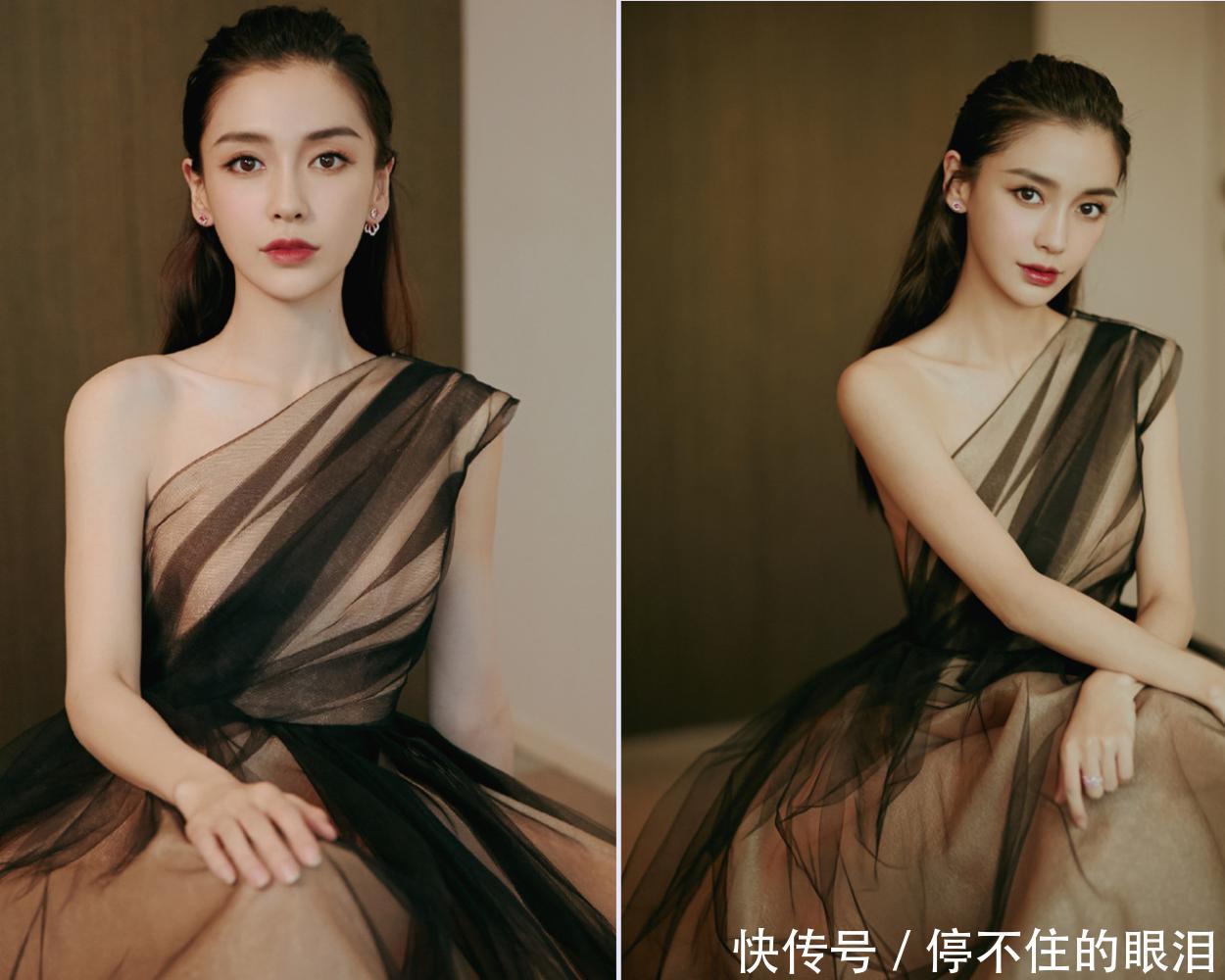 杨颖真会玩, 身穿晚礼裙只露出一条胳膊, 反而比露胸露腿还要性感