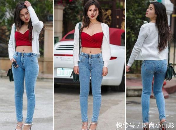 身材有型的牛仔裤美女，尽显成熟女人味，走到哪都吸睛