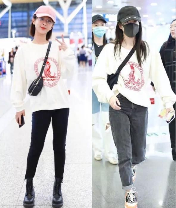 杨紫撞衫张雪迎，才相差2cm，差别有点大！网友：秦俊杰瞎了吧