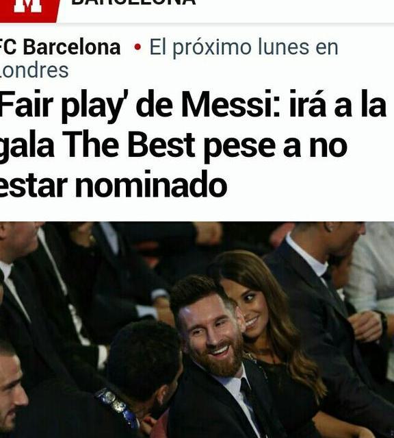 胸怀宽广！梅西决定参加世界足球先生颁奖礼，尽管他没入围前三