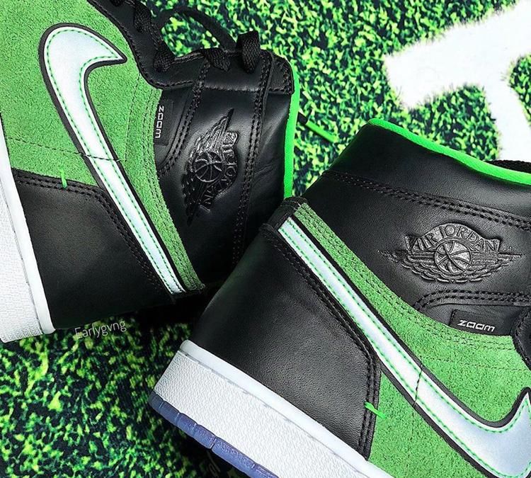  实物@「黑绿配色」AJ1 Zoom最新实物曝光！太像13年前的Dunk SB