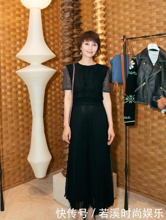 40岁的袁泉，短发＋黑裙尽显高贵典雅的气质，气场碾压高圆圆！