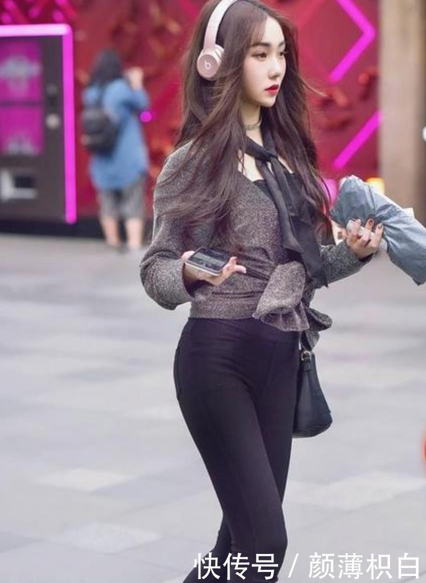 [ 秋裤]百搭秋裤小姐姐好有气质！，路人街拍