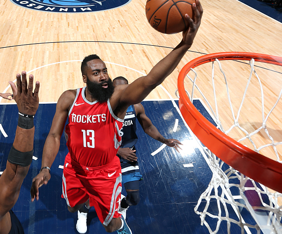 哈登36+4保罗25+6+6+5 火箭单节50分屠森林