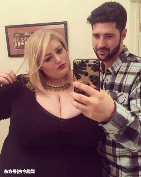 帅气男子爱上240斤胖妞, 称喜欢有肉感的女孩子