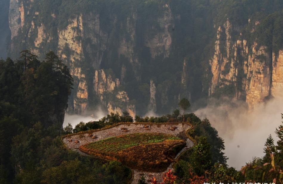 祖辈们在山峰顶部开垦“史上最牛的一块耕地”,吸引无数游人