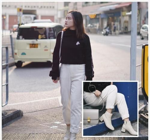  #宽松#裤子塞进短靴里好老土，懂得时髦的女人都流行这么穿，时尚更新潮