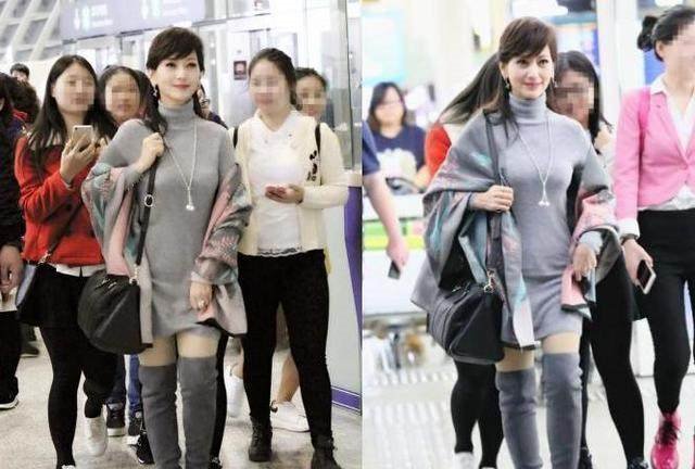 赵雅芝胆真大! 穿长靴直接露半截大腿, 网友: 奶奶也不怕冻出病!