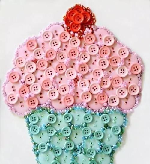  适合@DIY手工变废为宝：旧衣服上的纽扣，适合儿童手工、手工课作业