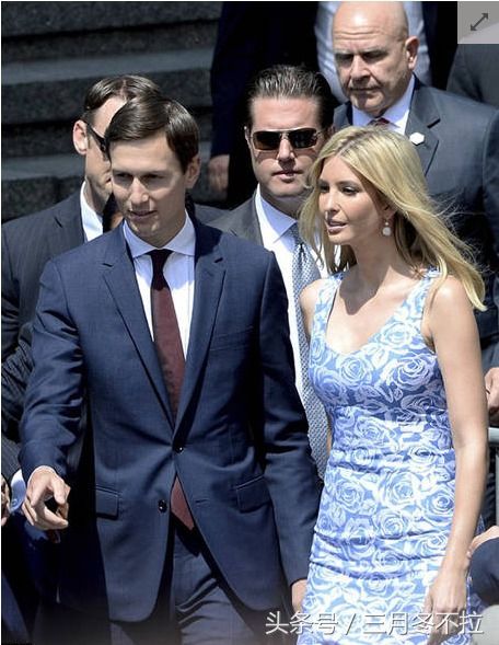 碎花裙伊万卡携库什纳亮相德国，身材太傲人，网友:又撒狗粮了