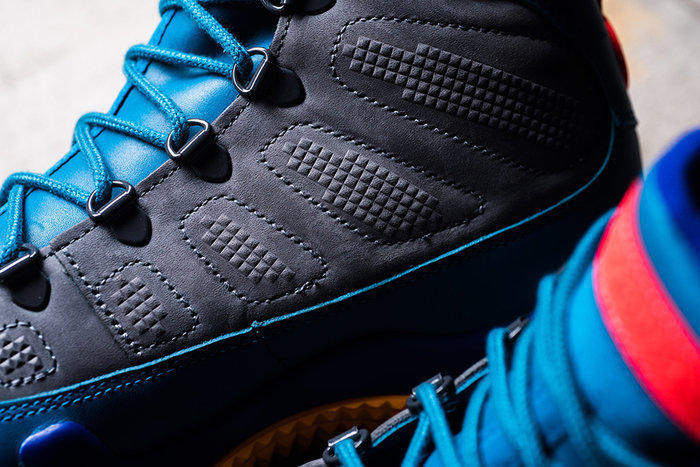 实拍展示深渊绿/深灰/和谐蓝色Air Jordan 9 Boot NRG