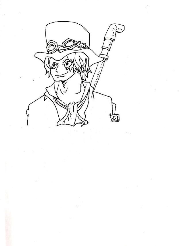  『革命军』《航海王》系列之萨博简笔画