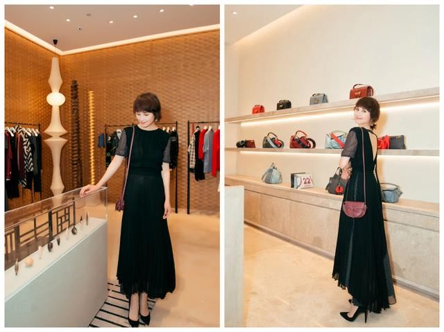 41岁袁泉魅力不减当年！穿连衣裙优雅又清新，好气质加分不少