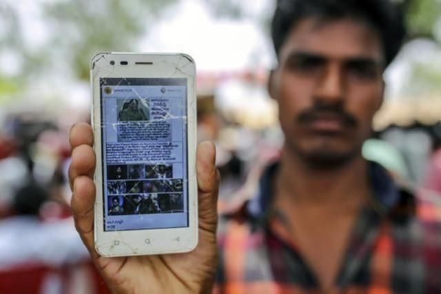 因对网络谣言缺乏辨别能力，印度农村已将6人当成人贩子打死