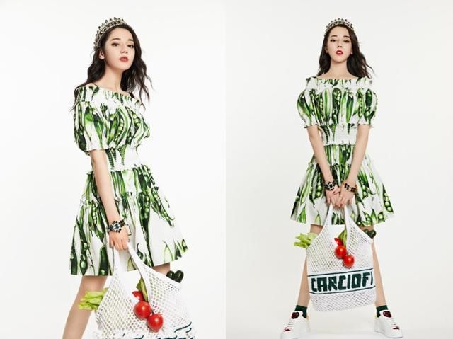 迪丽热巴穿薄纱裙，不停的用手去提裙摆，网友：再高2cm就露了！