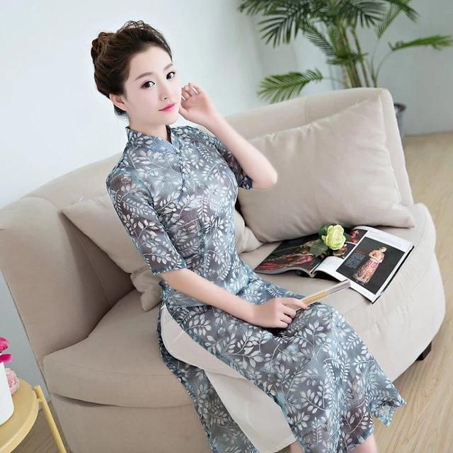 时尚雪纺旗袍，高贵迷人，提升你的女神气质!