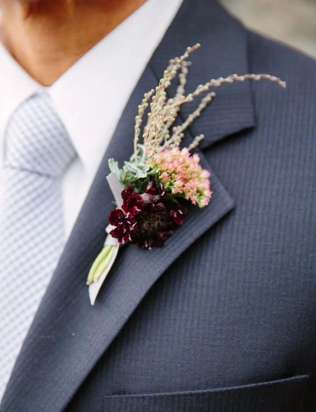  花艺：婚礼花艺|新郎胸花大考究，玩转方寸间的魅力~