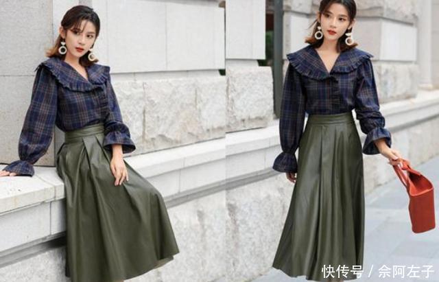 「款裙子」想要使自己变得高级,其实可以通过衬衫+半身裙,特别受欢迎!