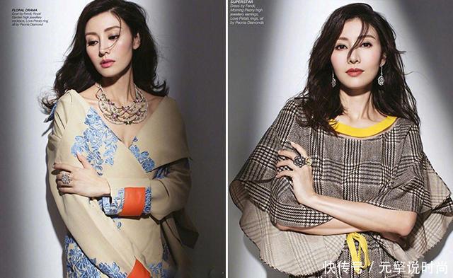 47岁李嘉欣条纹连衣裙连撞刘嘉玲娜扎,网友:港姐底子可不是吹的