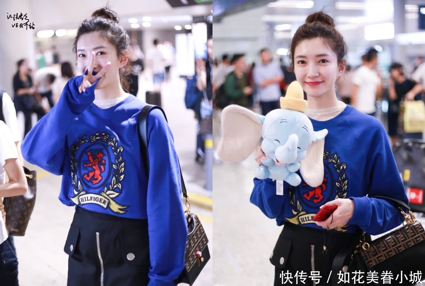 江疏影真凹！裙子短到大腿根秀美腿，网友直呼：敢蹲下吗？