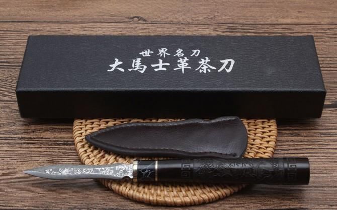  鸡翅木@「鉴赏」鸡翅木魔钢武士刀 (大马士革钢)