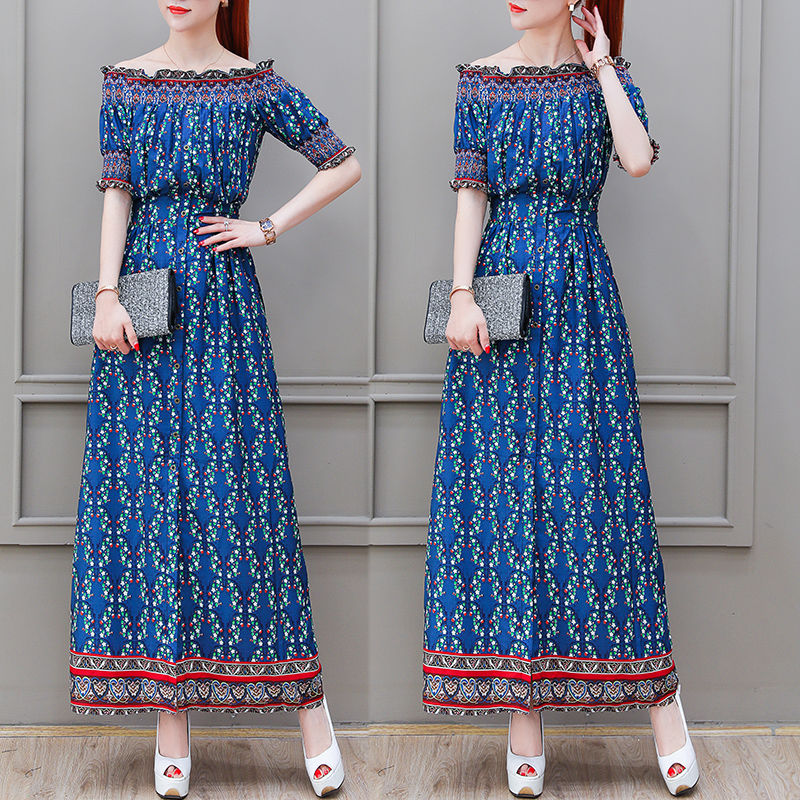 太美腻!50岁老妈出门逛街穿款“印花”美裙，连年轻人都盯着看