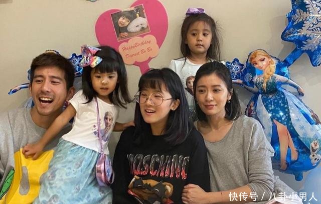 『生日』贾静雯女儿Bo妞3岁生日,一家五口温馨晒照,前夫女儿成亮点
