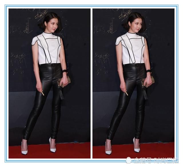 172唐嫣和170李溪芮，同穿高跟鞋秀漫画腿，谁是“中国第一腿精”