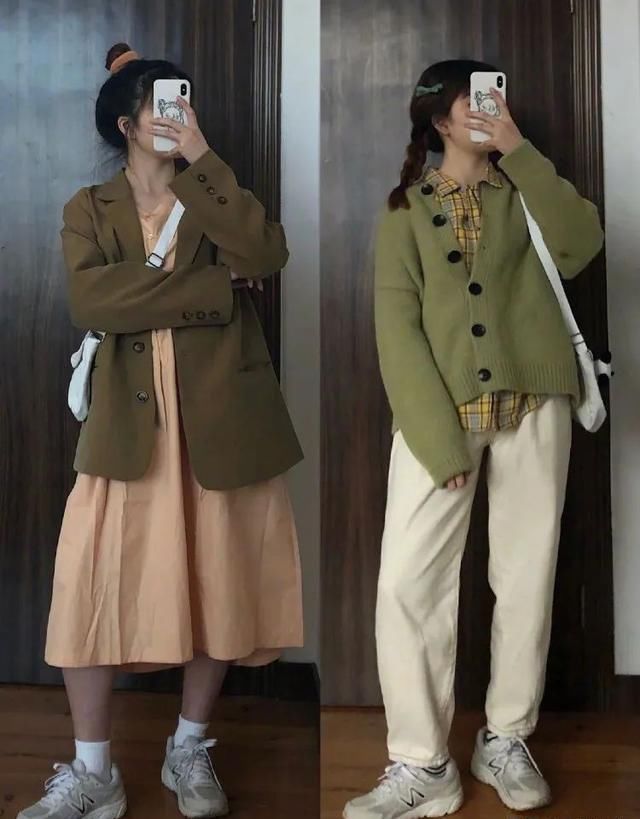 女生■微胖也不怕,棉花糖女生春日穿搭推荐,A爆同时又显瘦