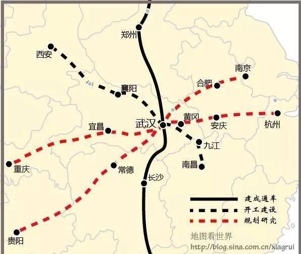  [客运专线]谁是中国最牛逼的高铁“米字型”城市？