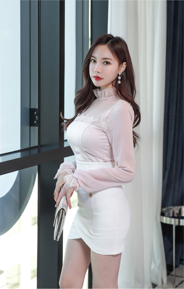 博马里斯娇美蕾丝边荧光裙