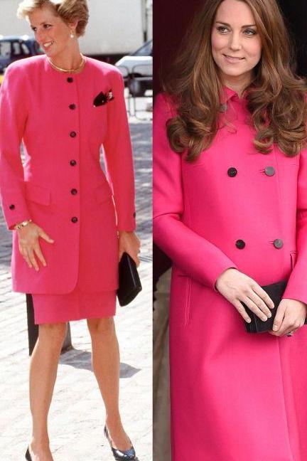 凯特王妃穿灰色大衣, 再度致敬戴安娜, 网友: 又戳了卡米拉的心!