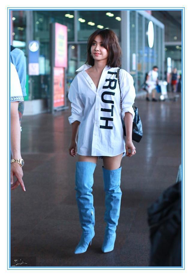 没有唐嫣的腿真别把靴子当裤子穿，否则会像蔡依林一样满屏尴尬的