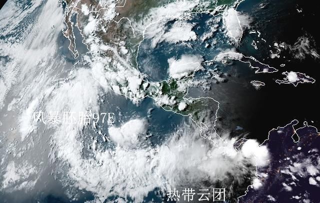 7月第2个超强台风要来了？97E保持7级风力，但新风暴或29日生成