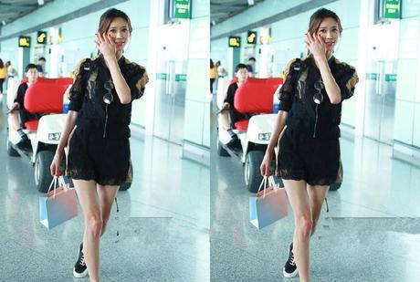 当44岁林志玲穿上短裤, 网友: 终于见识了粉嫩膝盖, 娶到她有福了