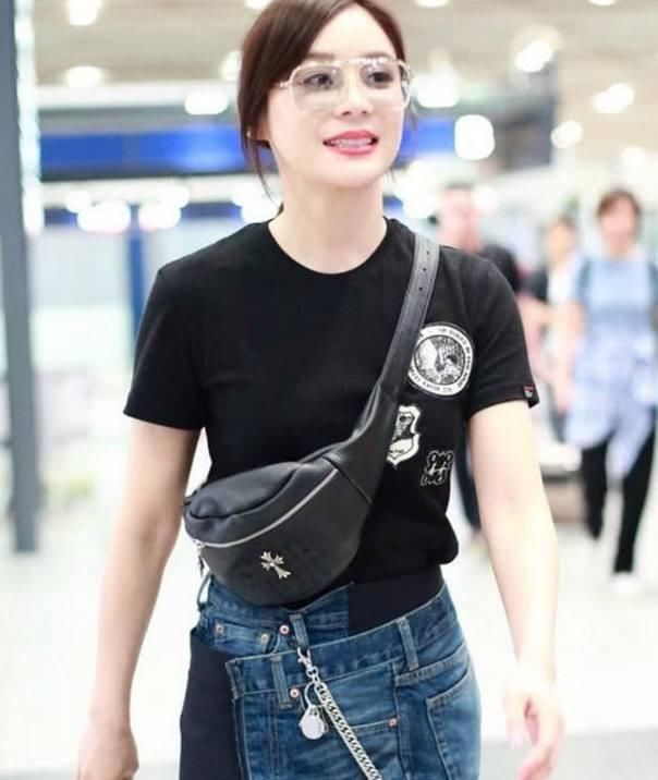 袁姗姗把牛仔裤头剪烂缝在裙子上，网友:欣赏不来!