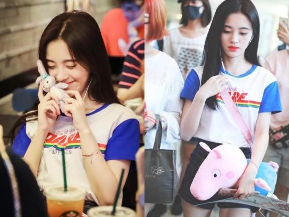 鞠婧祎身高只有159cm，却也能穿出大长腿？原来是热裤搭的好！