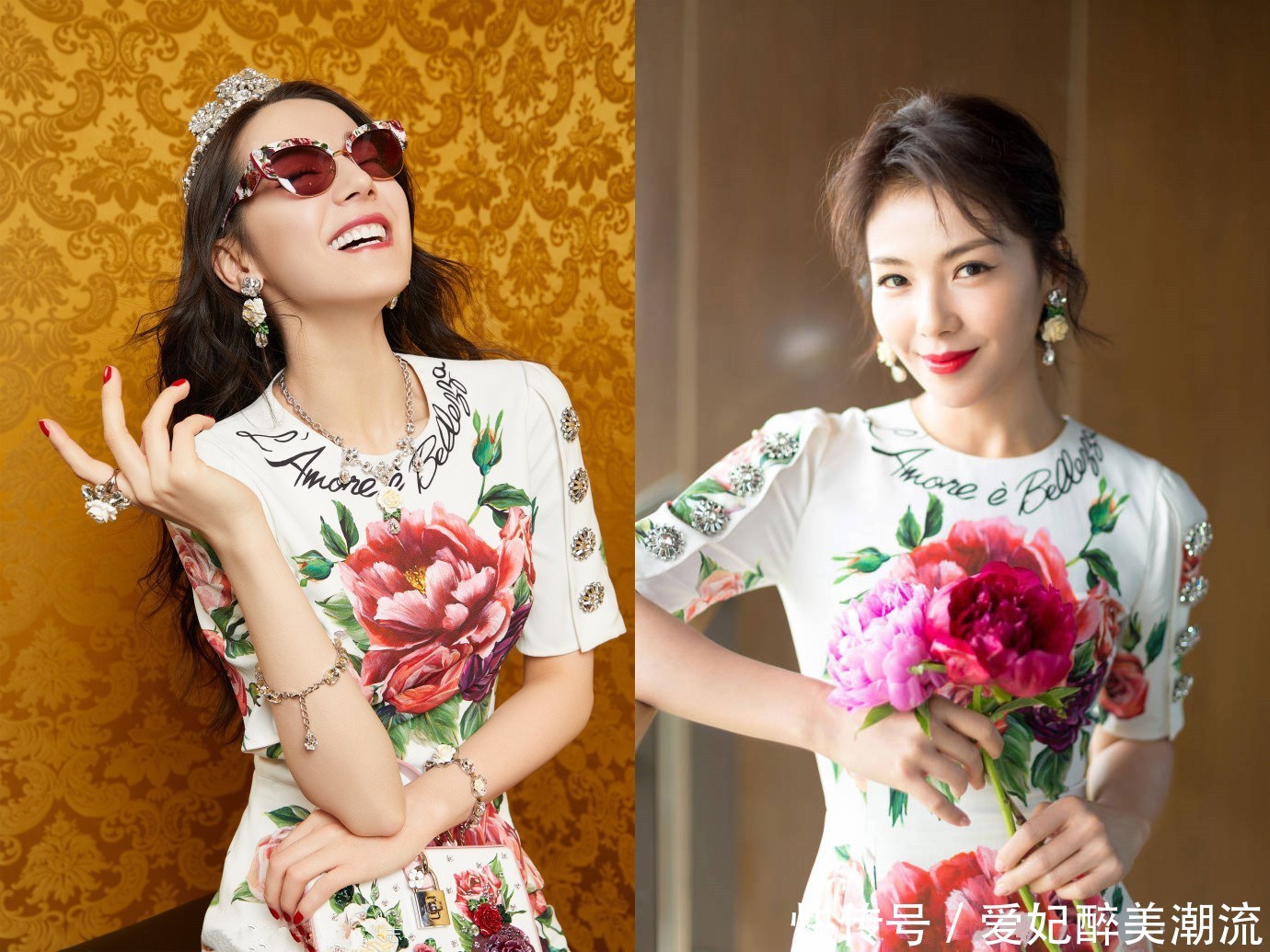 陈乔恩撞衫迪丽热巴,差距真不是一般大,网友:姜还是老的辣