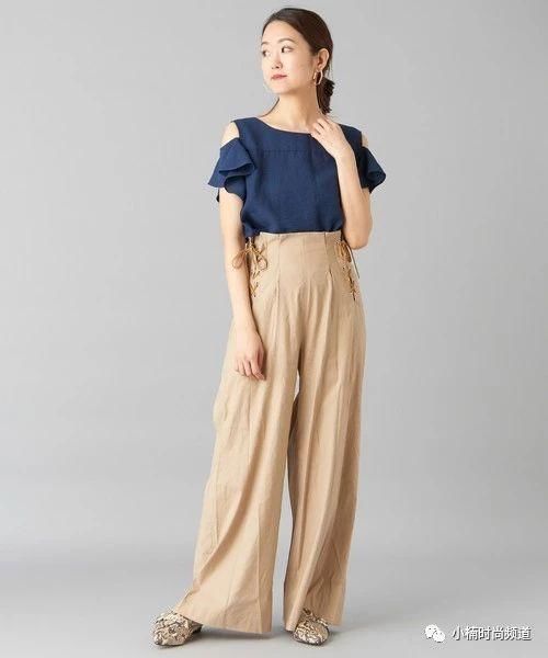 夏天这样穿感觉更轻盈！米色亚麻混织裤装日系夏季造型特集